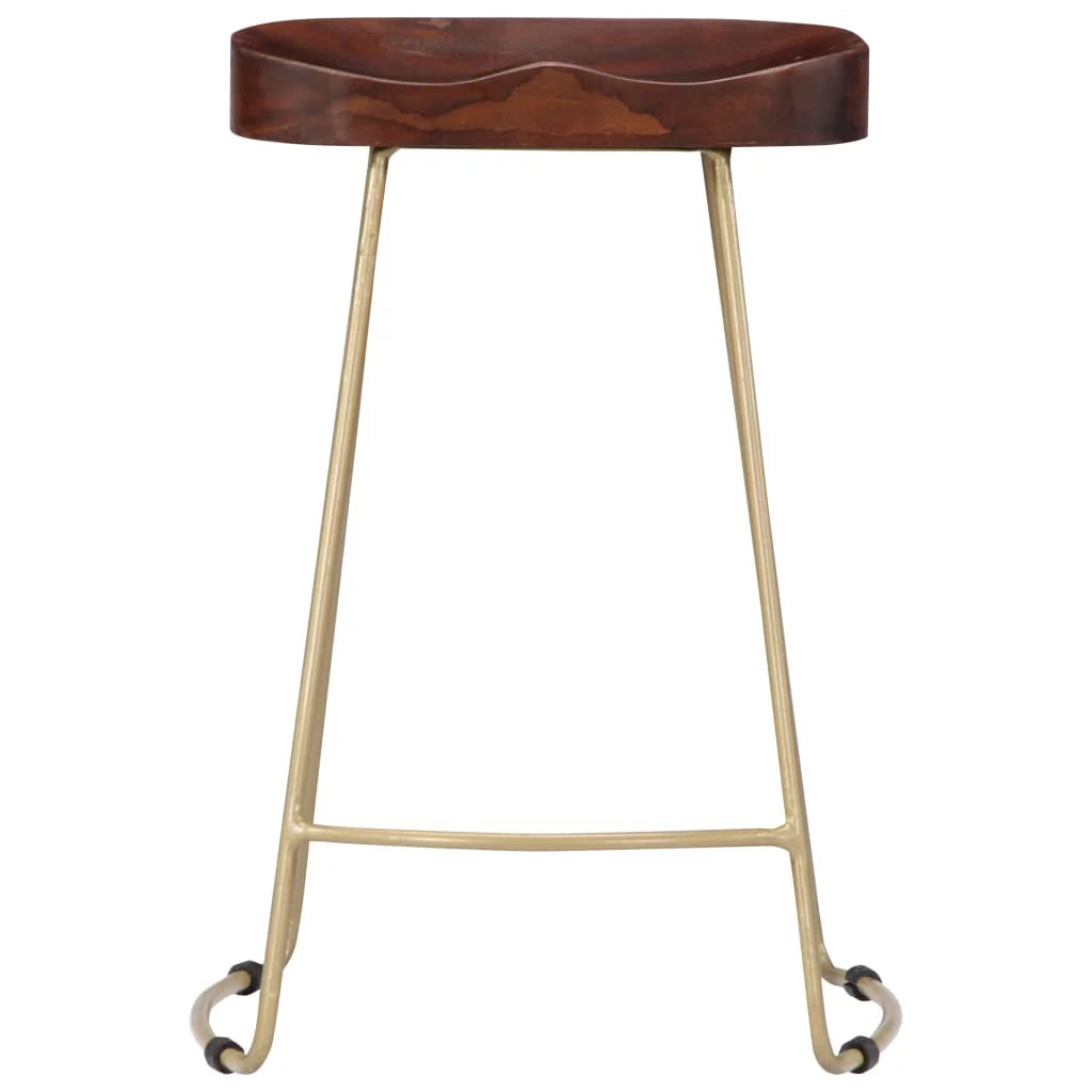 Solid Mango Wood Bar Stools 2 pcs B248556