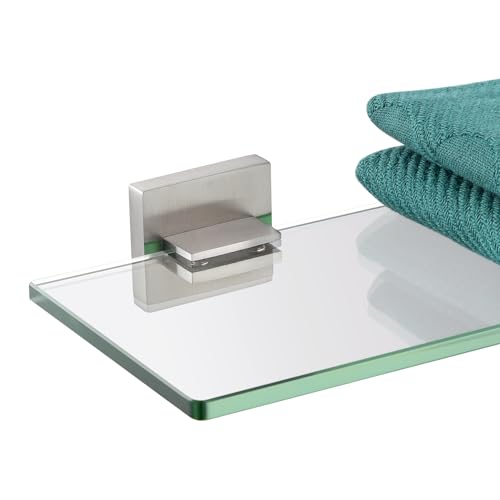 16'' x 5.6'' Tempered Glass Wall Mounted Shelf J6243