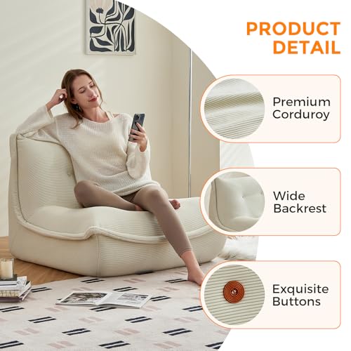 Giant Memory Foam Bean Bag Chair Sofa Couch P210423