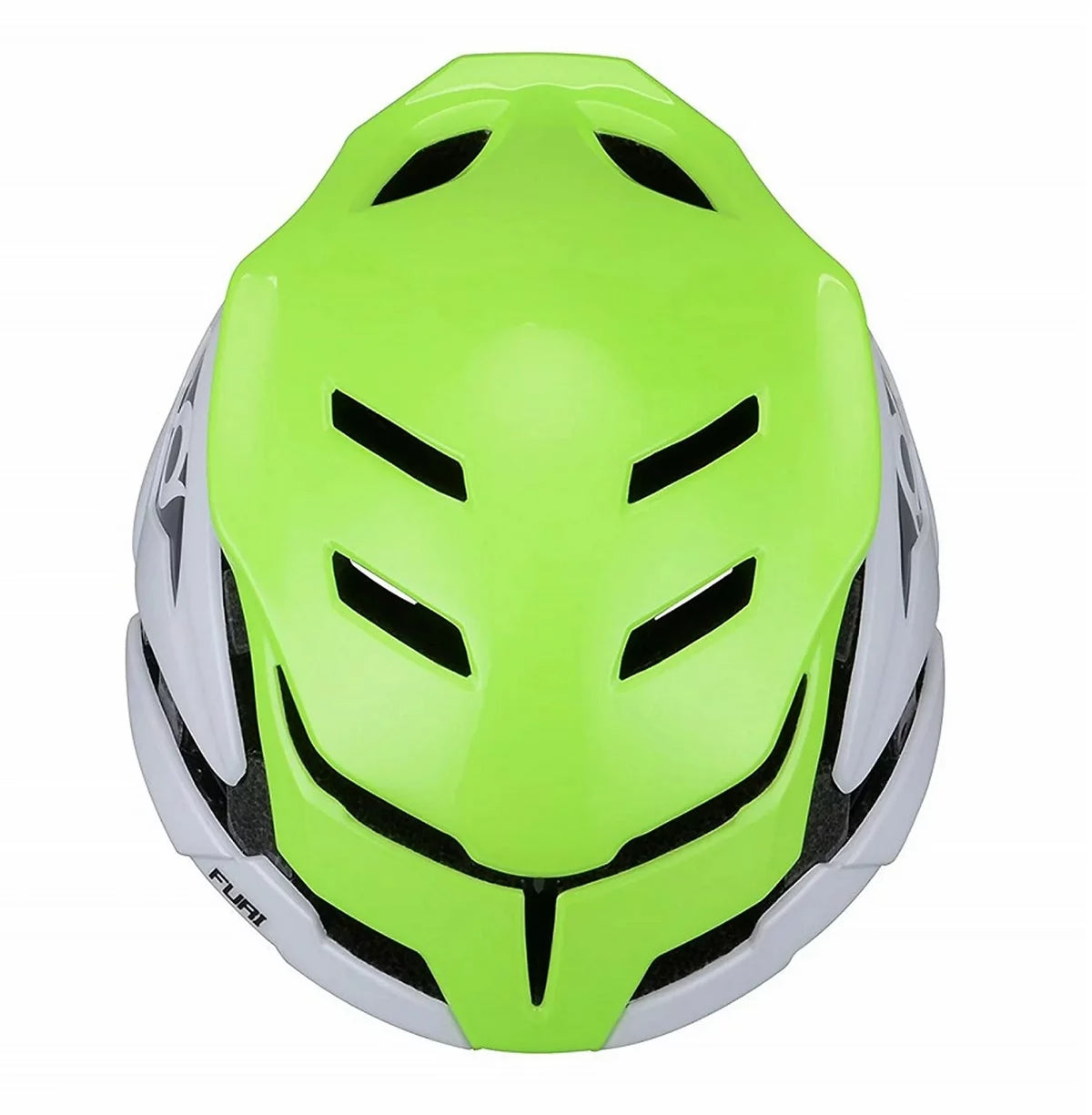 Adult Aerodynamic Bicycle Helmet Neon Green/White L/XL A763347