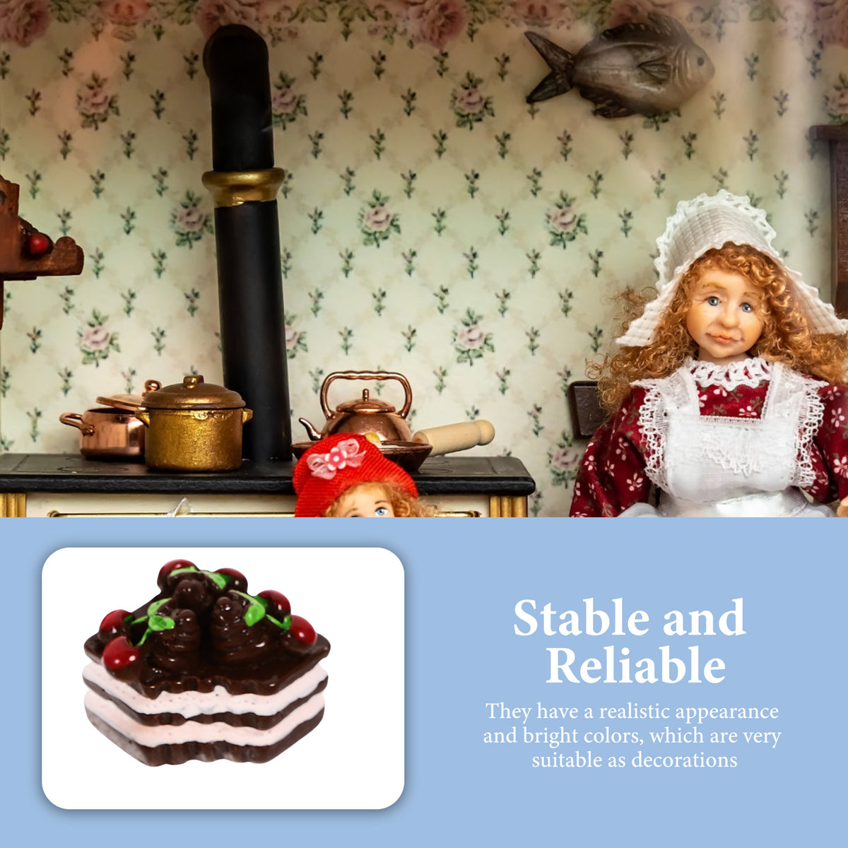 12 Pcs Simulated Mini Cake Ornaments Desserts Model R52283
