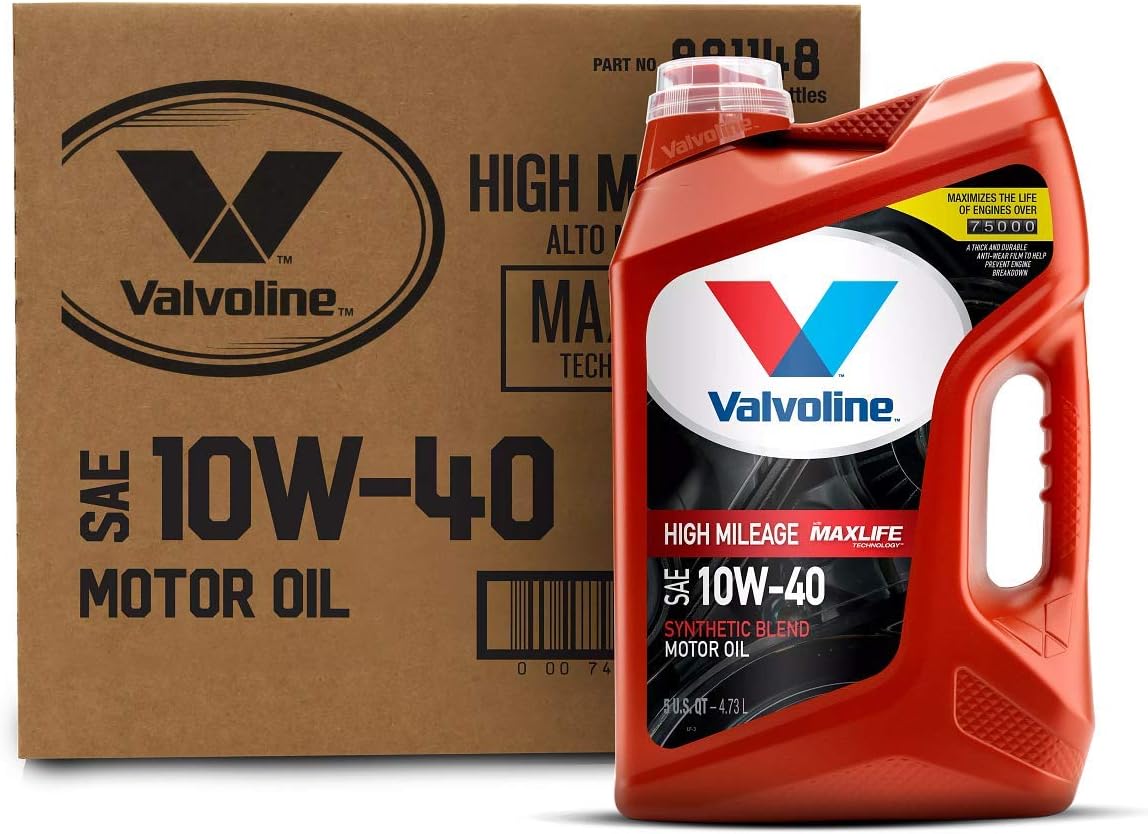 SAE 10W-40 Synthetic Blend Motor Oil 5 QT, Case of 3, Pack of 2 O625701