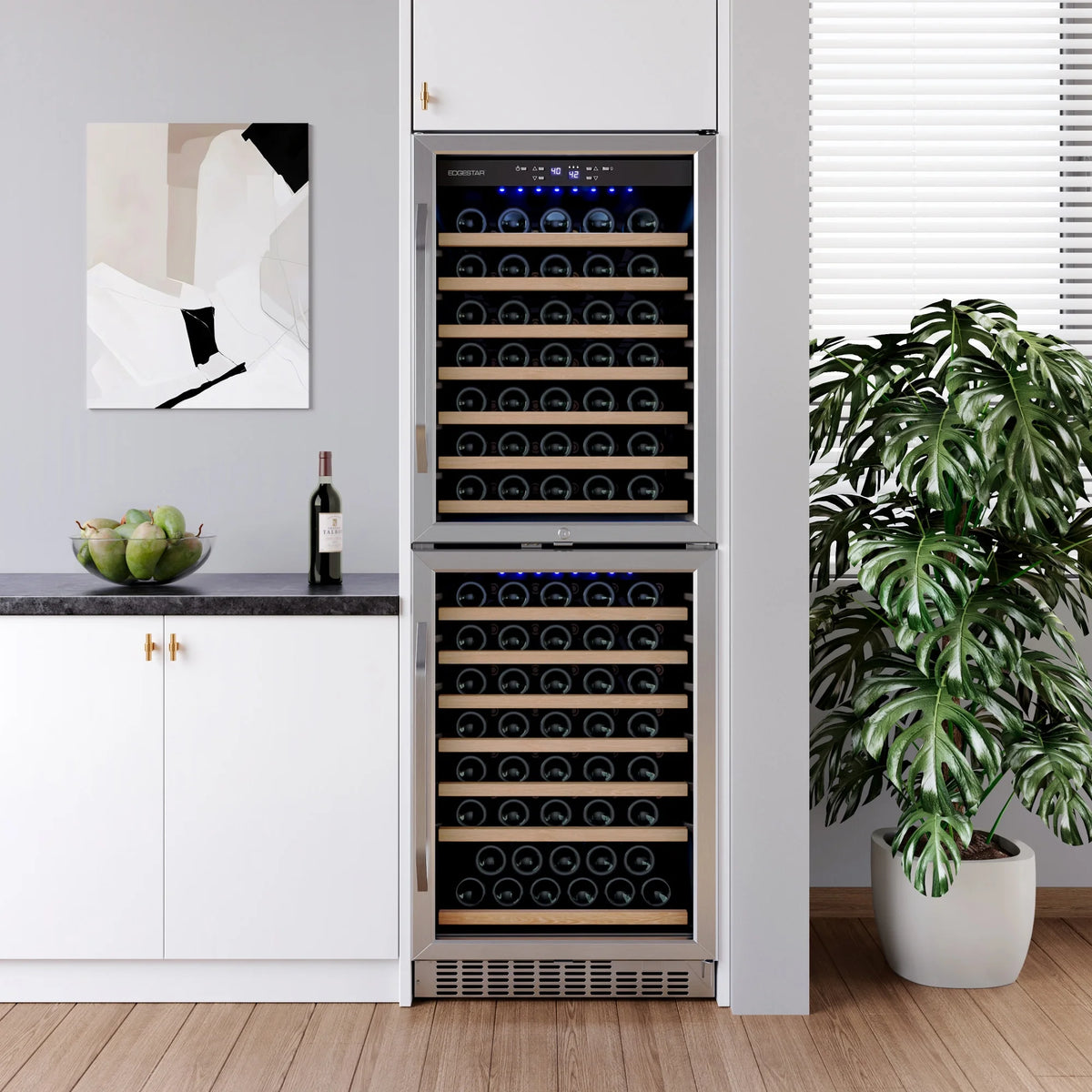 142 Bottle 24" Built-In Or Free Standing Dual Zone Double Door Wine J6871