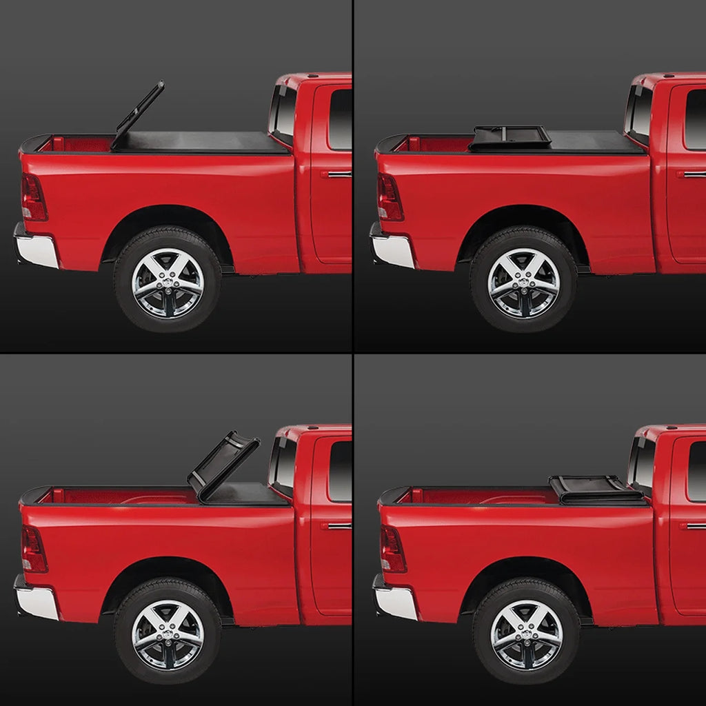 Adjustable Tri-Fold Soft Top Tonneau Cover D744