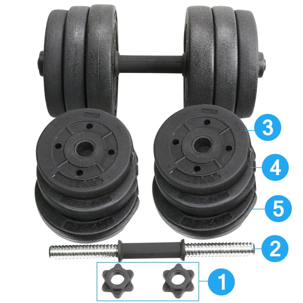 Adjustable Dumbbell Set Black 44 Lb R80710