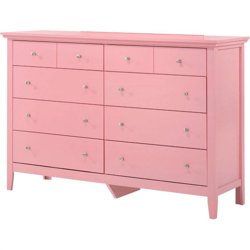 Pink 3-Piece Dresser TV Stand and Nightstand Set L703