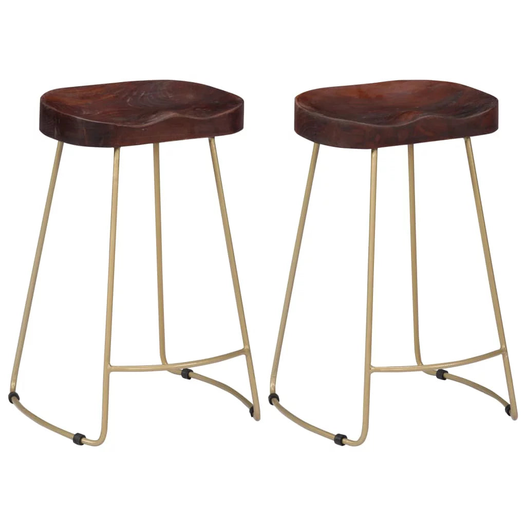 Solid Mango Wood Bar Stools 2 pcs B248556