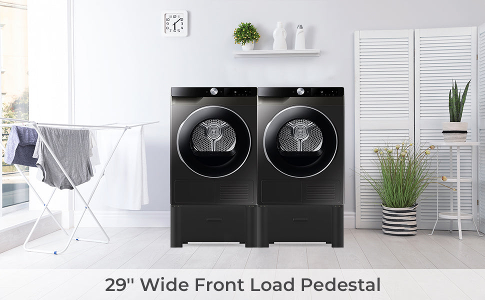 Black 29" Washing Machine Pedestal with Drawer B73450