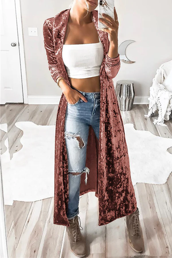 Casual Solid Patchwork Outerwear K50228