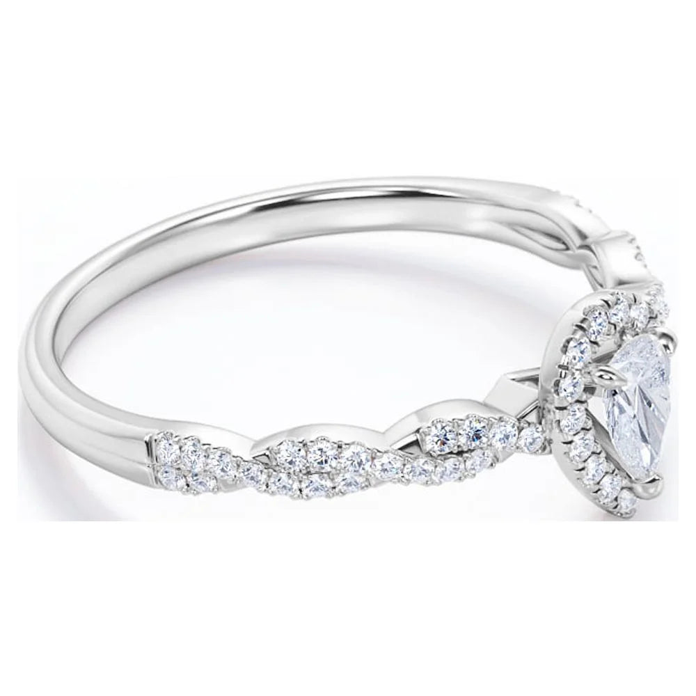 10K White Gold Pear Cut Diamond Engagement Ring H307714