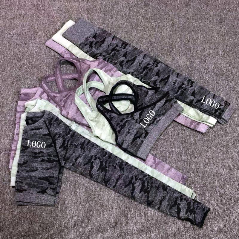 Seamless Camouflage Yoga Set K57322