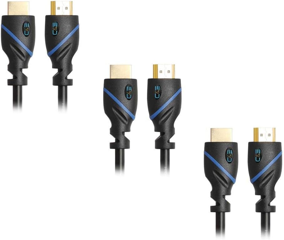 75 FT High Speed HDMI Cable Male to Male with Ethernet Black, Pack of 2 H94425