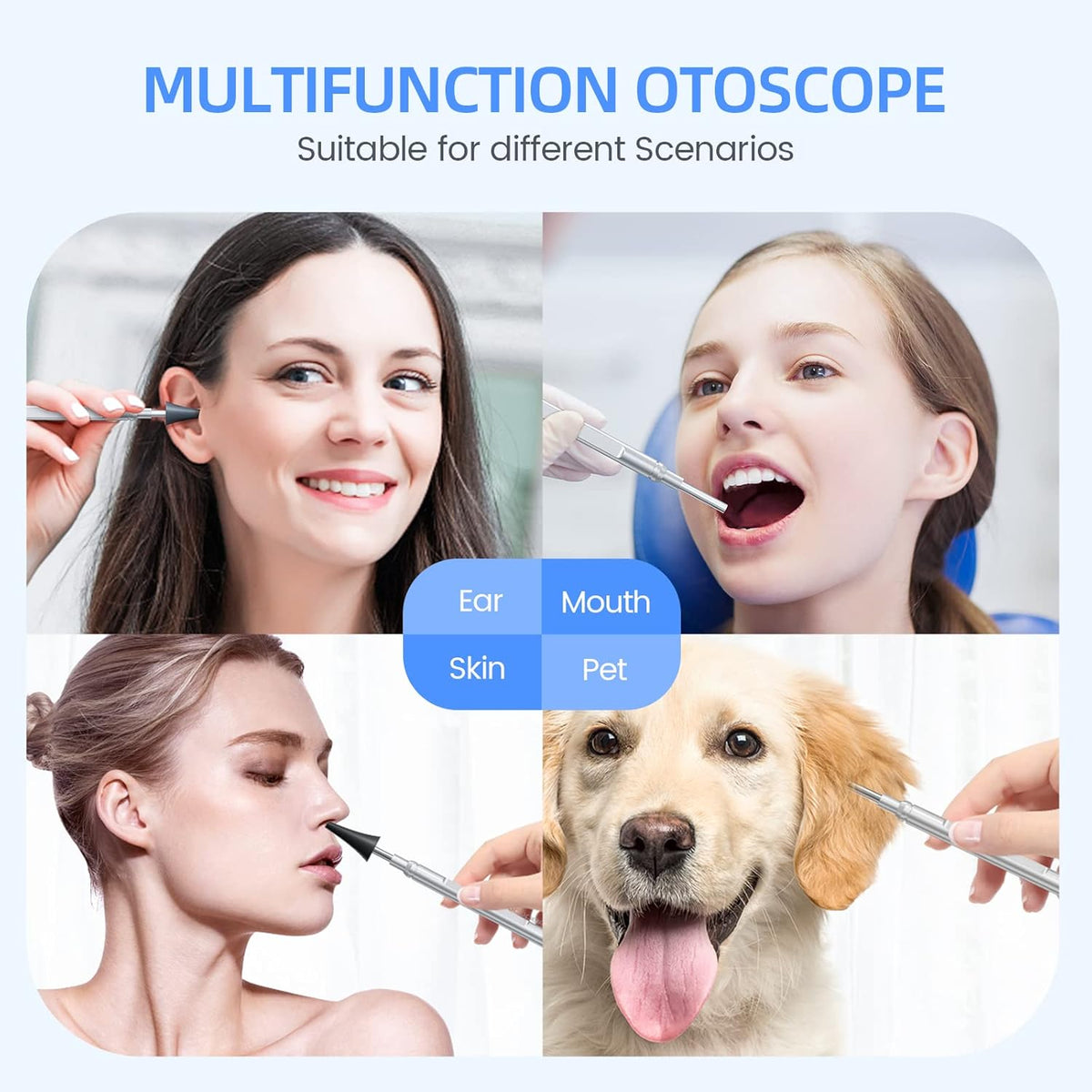 1080P HD Otoscope Ear Camera and Wax Remover with IPS Screen J52440