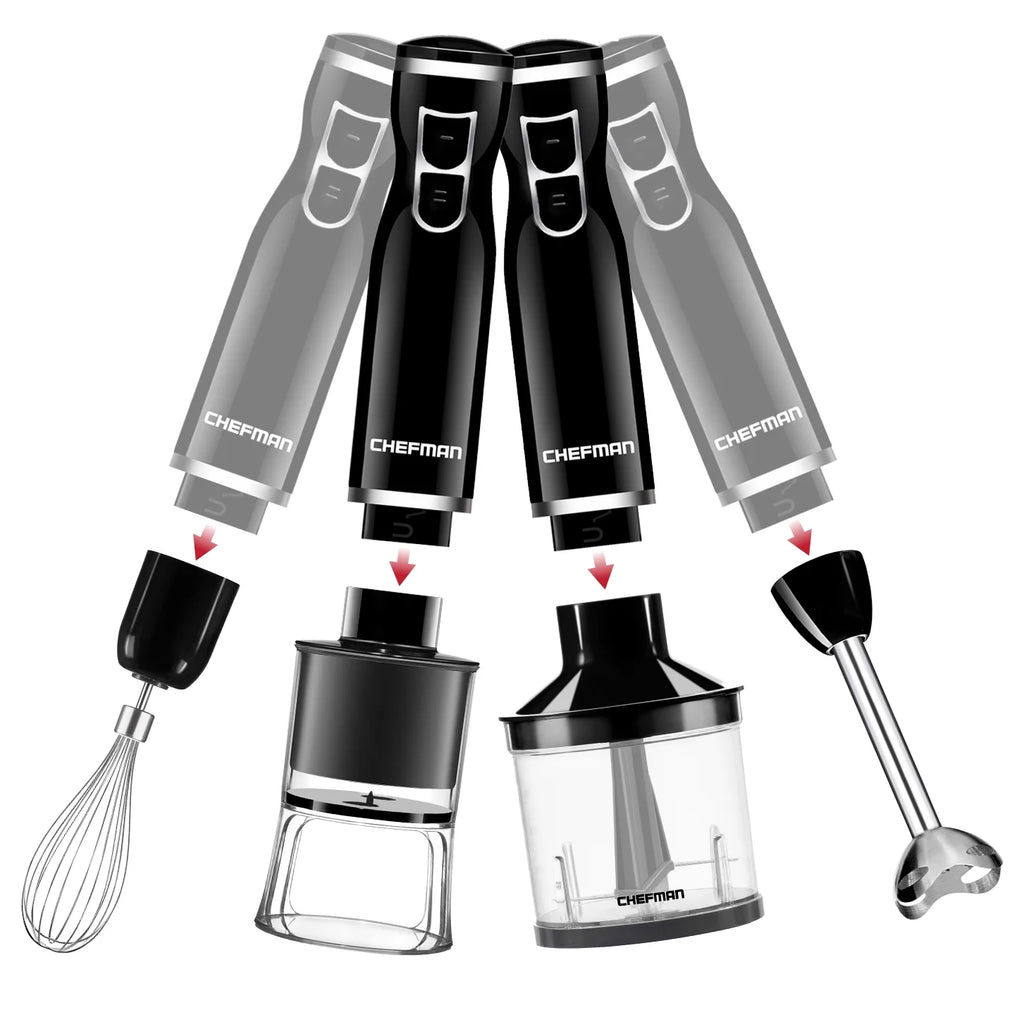 6-in-1 Electric Spiralizer & Immersion Blender, Black E387420