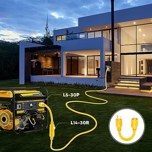3 Prong 30 Amp Generator to 50 Amp RV Adapter E2212