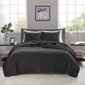 Black Reversible Coverlet Set Twin/Twin XL F675