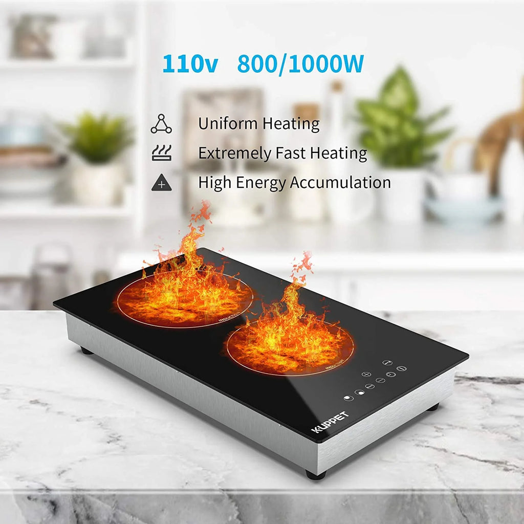 12 Inch 2 Burner Induction Cooktop with 9 Heat Setting L55739