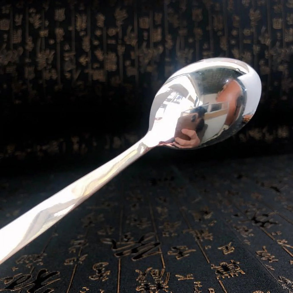 999 Sterling Silver Long Handled Soup Spoon A400974