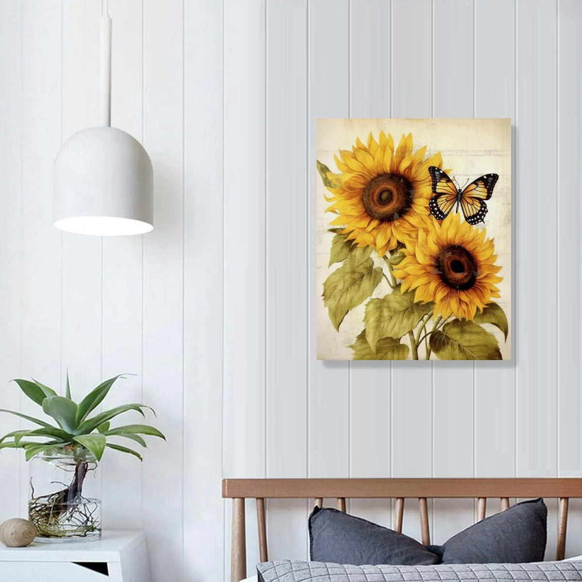 Vintage Sunflower Canvas Wall Art J7202