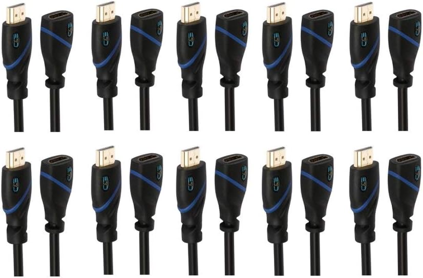 75 FT High Speed HDMI Cable Male to Male with Ethernet Black, Pack of 2 H94425