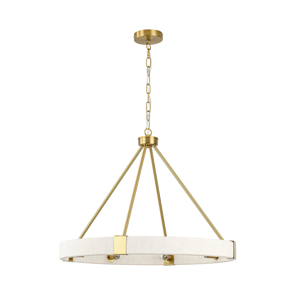 8-Light Dimmable Fabric Ring Chandelier Y30676