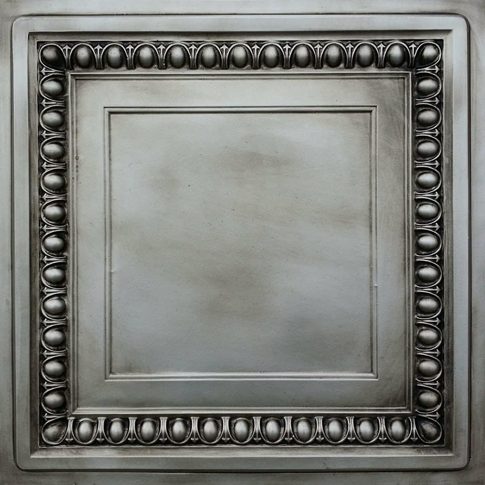 PVC 2' x 2' Glue-up or Lay-in Ceiling Tile, White Matte, 25 T304767