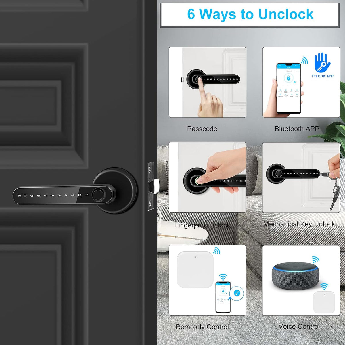 Smart Lever Door Lock with Handle X14709