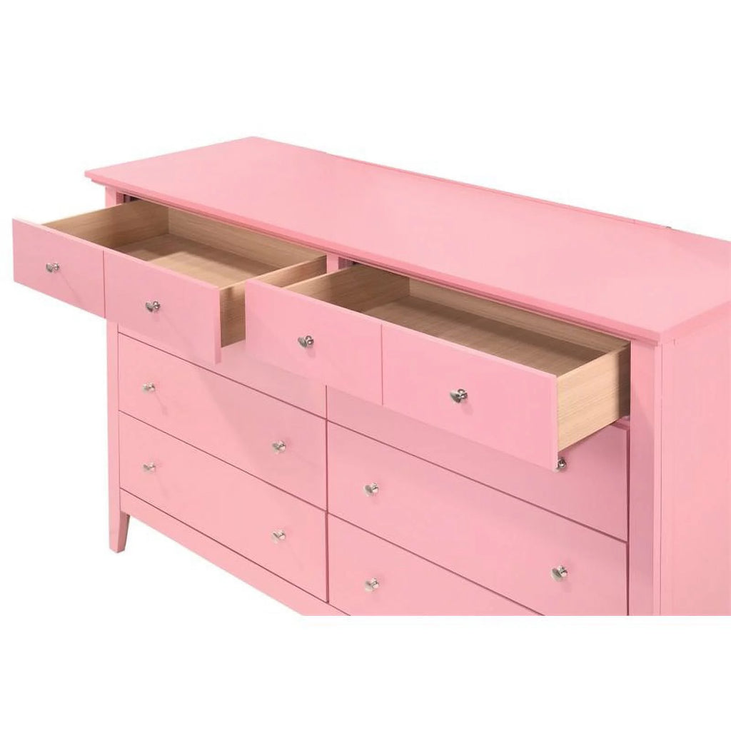Pink 3-Piece Dresser TV Stand and Nightstand Set L703