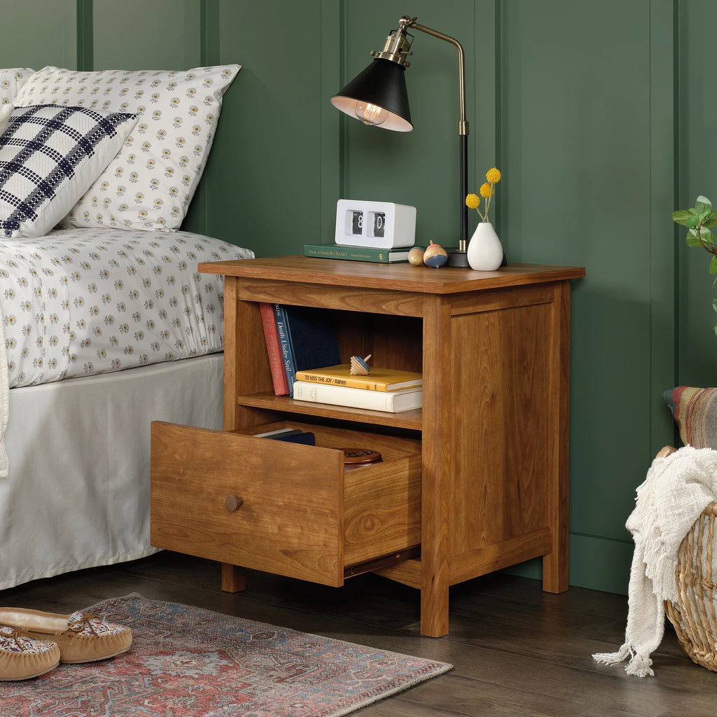 Cherry Finish Nightstand with Drawer S252887