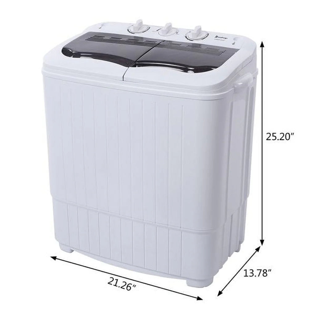 Portable 14.3lbs Washing Machine with Drain Pump P9632