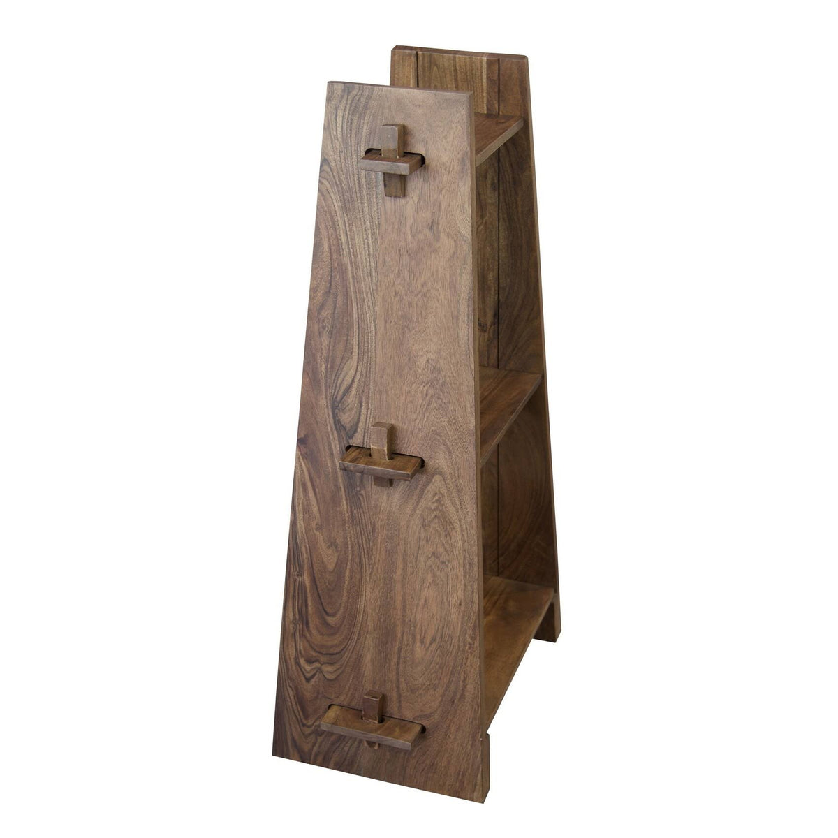 Acacia Wood 3-Tier A-Frame Bookcase G616954