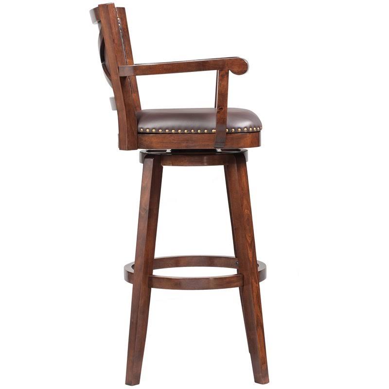 Cappuccino Swivel Extra Tall Barstool Q50695