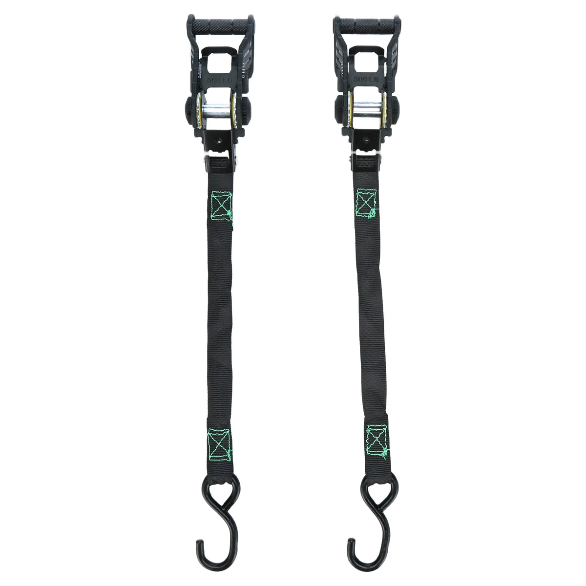 2 Pack Black Ratchet Tie Down Z37643