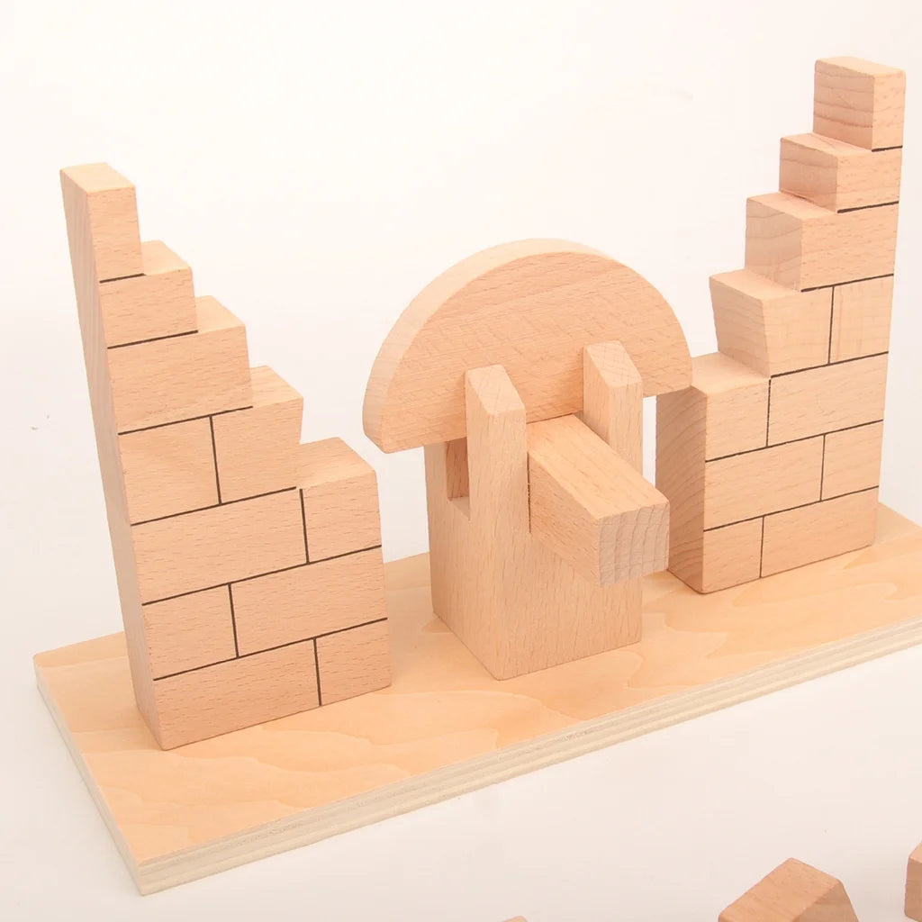 Roman Arch Bridge Stacking Building Block Wooden Stacking Block Game P7792