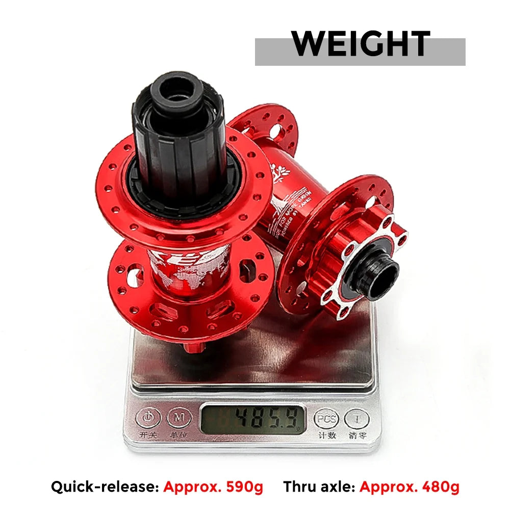 Mountain Bike Hub Set MTB Front and Rear 36 Holes 6 Bearings Quick Release A5606