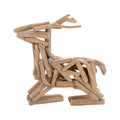 Lying Deer Wood Figurine Sculpture Y72541