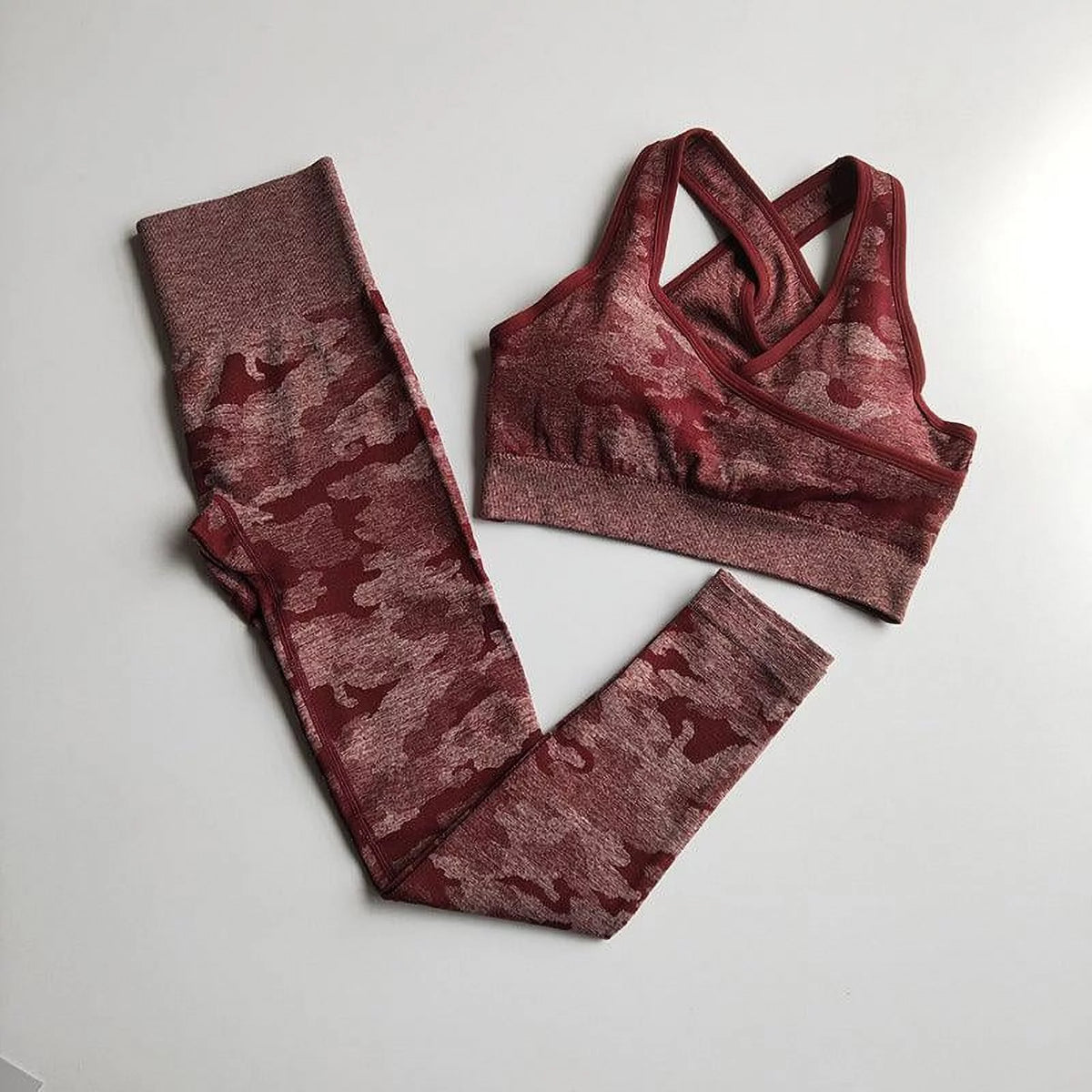 Seamless Camouflage Yoga Set K57322