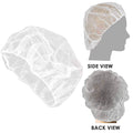 White Bouffant Cap Hair Net 24 inch 100 Pcs U4292