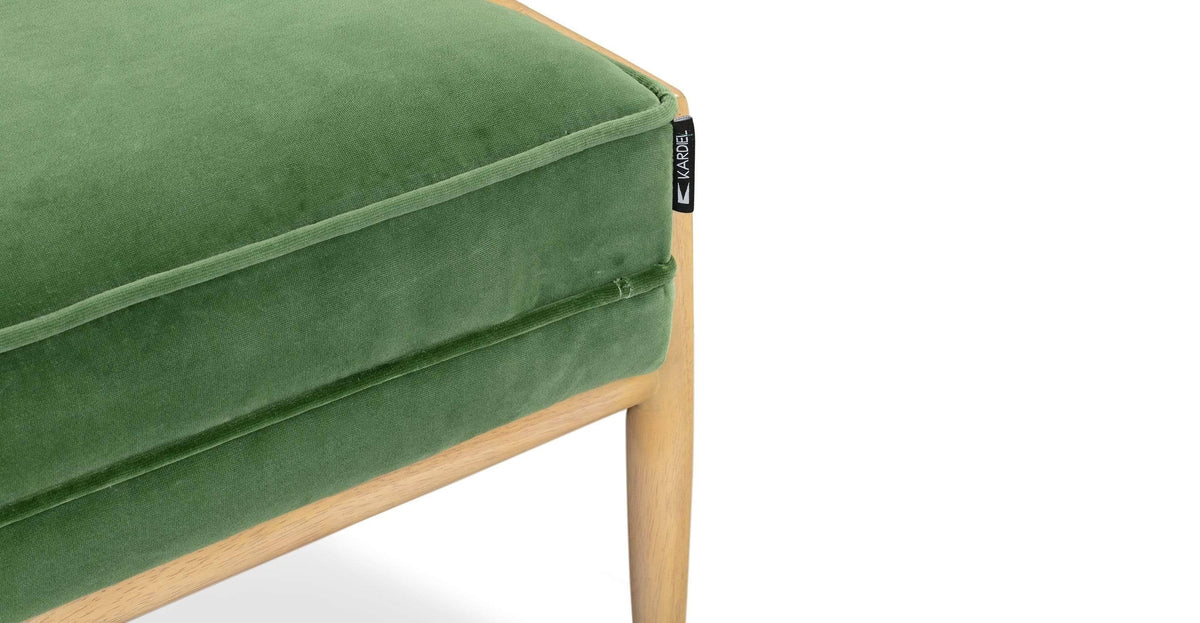 Fabric and Leather Bench G764318