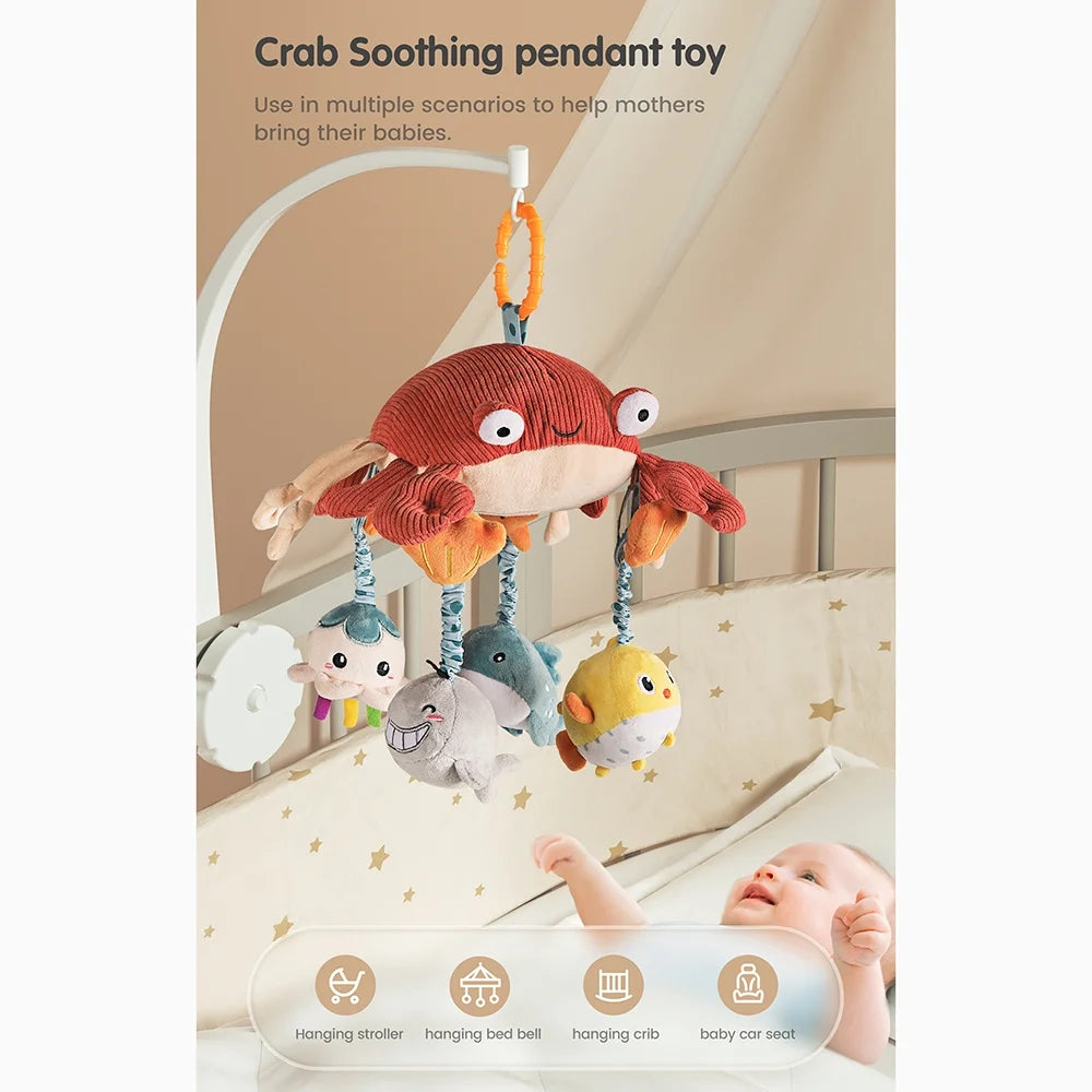 Tummy Time Infant Toddlers Toy With Crib Mobile Mirror Animal Baby Toy Z71870