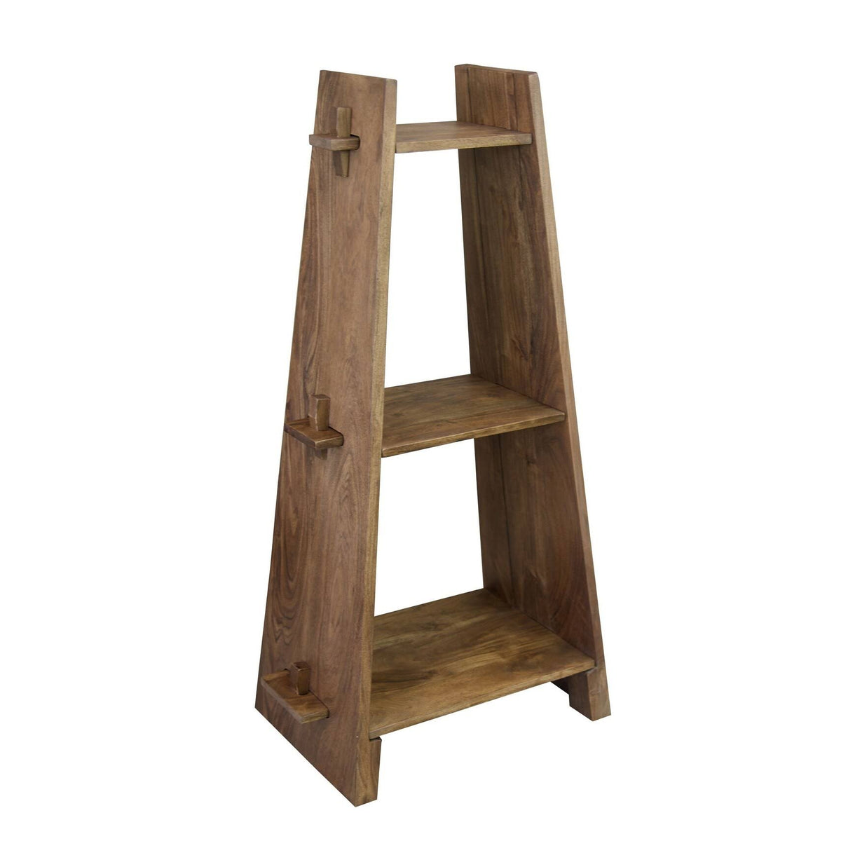 Acacia Wood 3-Tier A-Frame Bookcase G616954