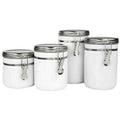 4 Piece Canister Set with Stainless Steel Tops N9559
