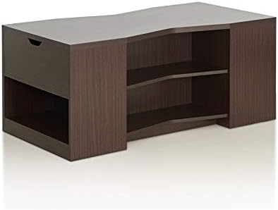 Modern Wood Multi Shelf Coffee Table in Walnut H4419