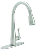 Satin Stainless Single Handle Pull-Down Kitchen Faucet B387473
