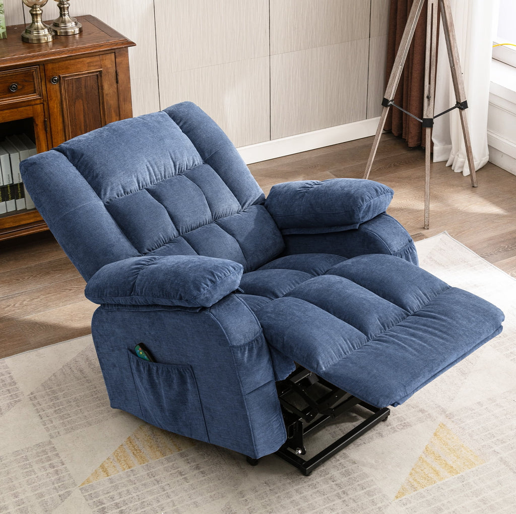 Brown Power Lift Recliner Chair with Heat and Massage U7406