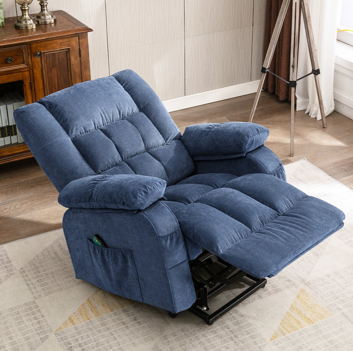 Brown Power Lift Recliner Chair with Heat and Massage U7406