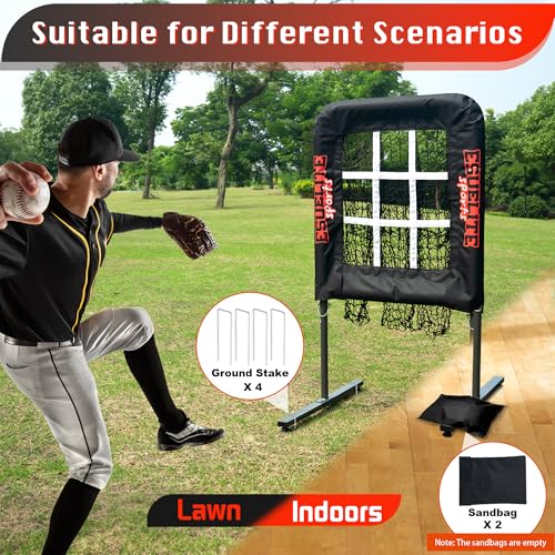 9 Hole Pitching Net with Strike Zone M6111