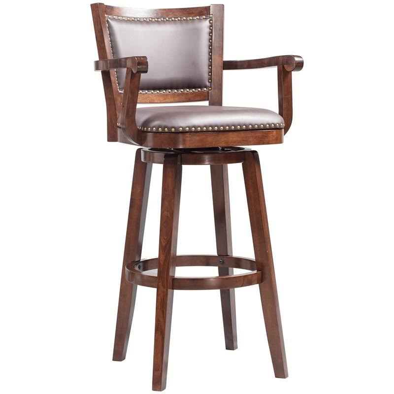 Cappuccino Swivel Extra Tall Barstool Q50695