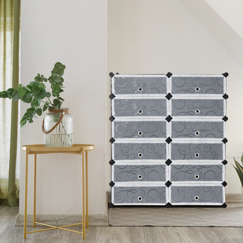 12 Cubic 6-Tier Shoe Rack Shelf Cabinet Storage Closet Organizer S2011