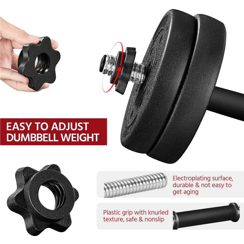 Adjustable Dumbbell Set Black 44 Lb R80710